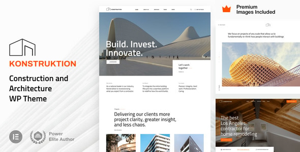 Konstruktion - Construction Architecture WordPress Theme | Nullsto ...