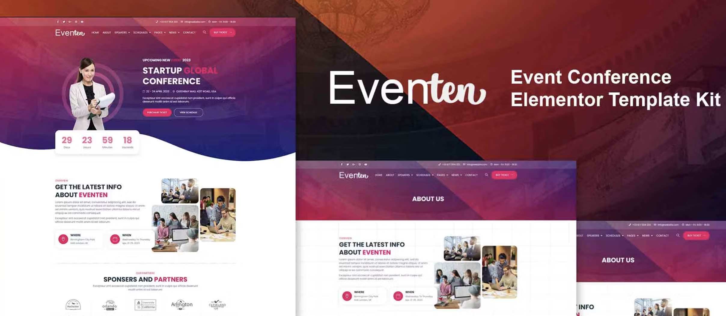 Eventen - Event Conference Elementor Pro Template Kit | Nullsto Forums ...
