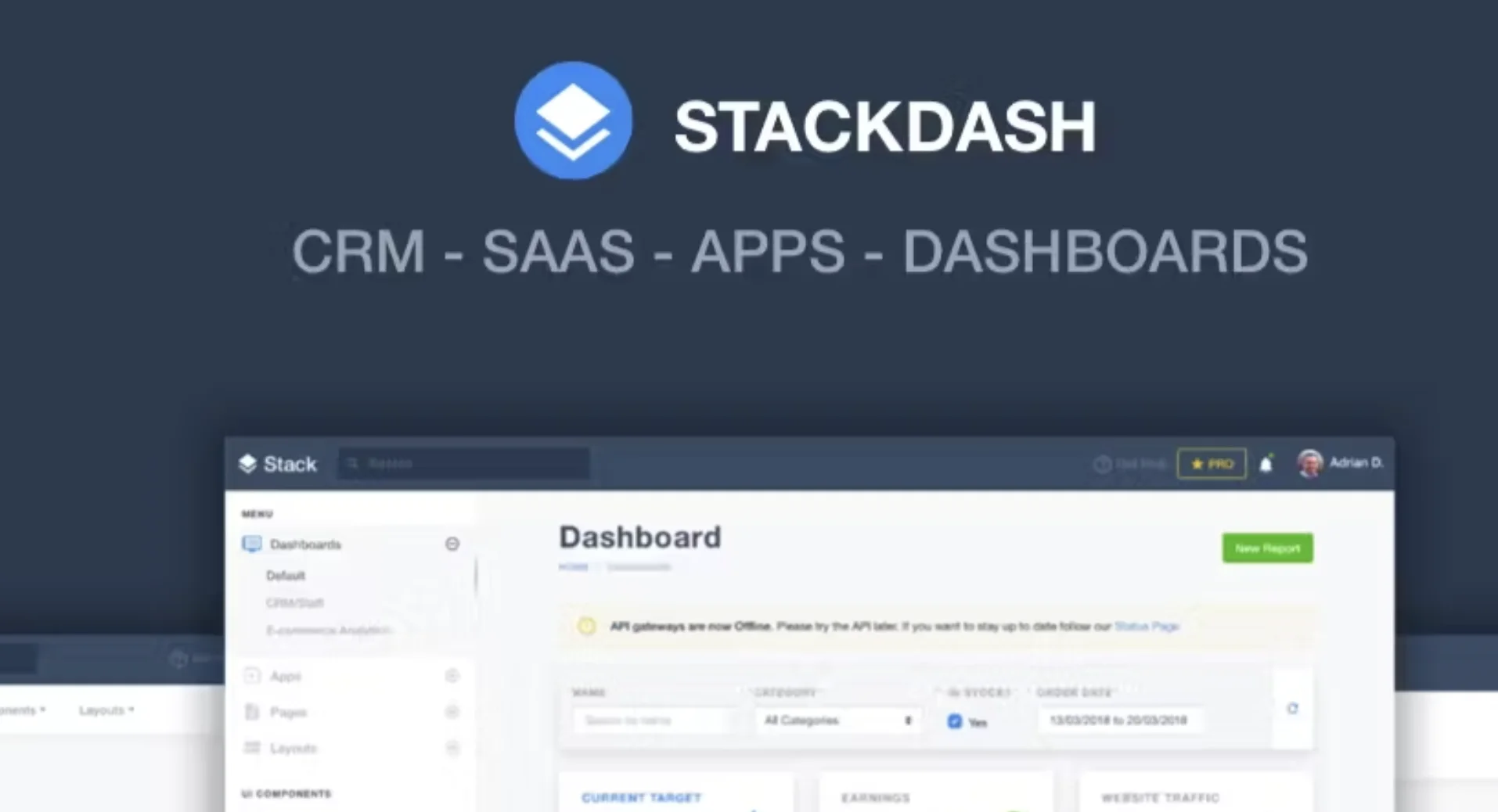 StackDash the complete Admin Dashboard theme | Nullsto Forums: Best ...