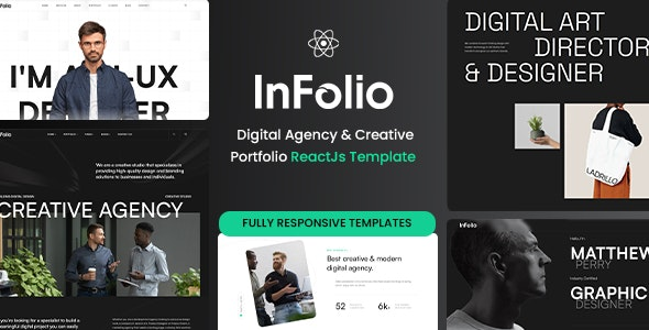 Infolio - Digital Agency & Creative Portfolio Reactjs Template ...