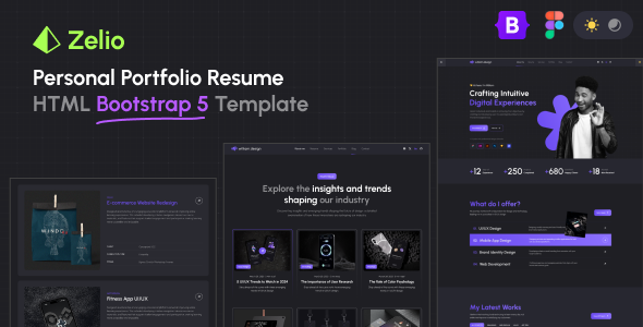 Zelio - Personal Portfolio HTML Bootstrap Template | Nullsto Forums ...