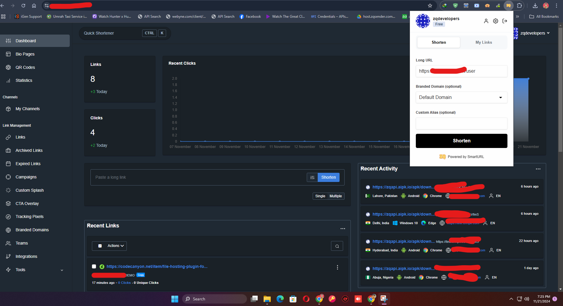 Chrome Extension for Premium URL Shortener - Link Shortener, Bio Pages ...