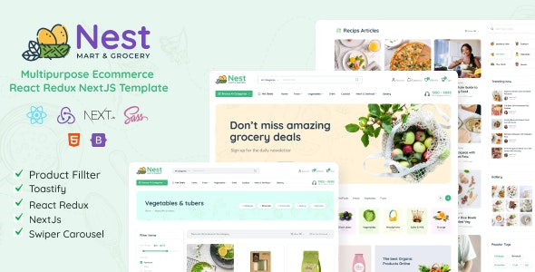 Nest - React Redux NextJS Multipurpose Ecommerce Template | Nullsto ...