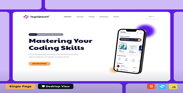 LearnCoding - Header HTML Tailwind CSS Template | Nullsto Forums: Best ...